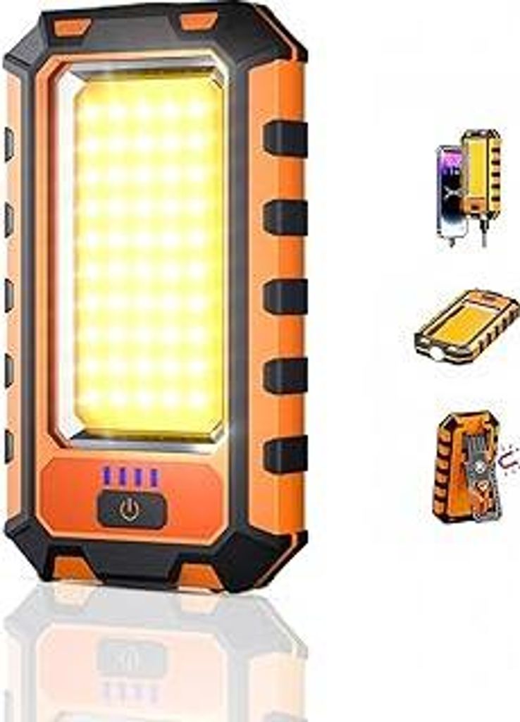SuperFire Arbeitsleuchte LED Akku,Taschenlampe Werkstatt Werkzeug Handlampe Wiederaufladbares mit Magnet &Haken,COB,Geschenke für Männer,Inspekti...