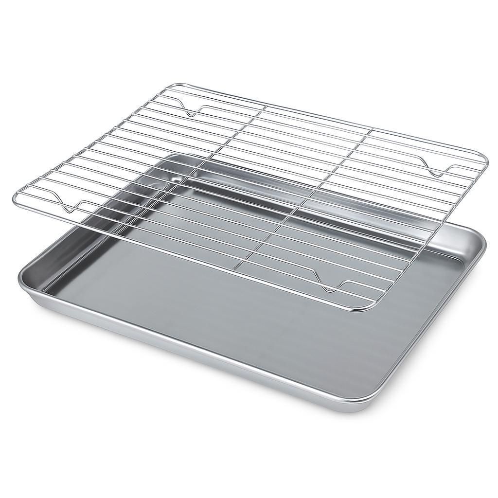 Gardenko Plaque de Cuisson avec Grille Inox, Plat à Four Image du produit 