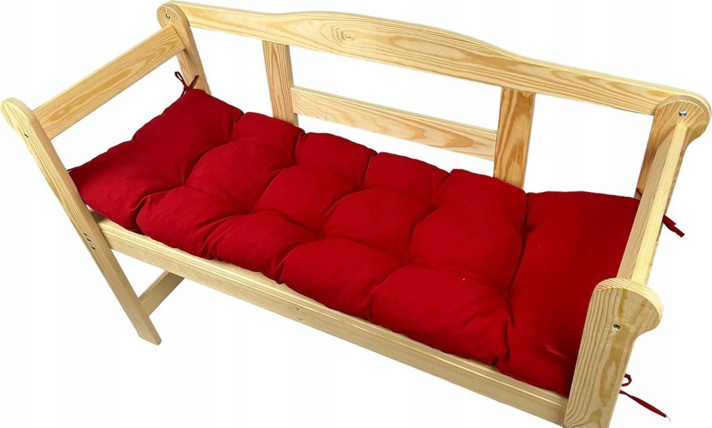 Gartenbankkissen, Rot, 170x40x8, Gartenkissen, Gartensitzkissen, Outdoorkissen, Gartenkissen