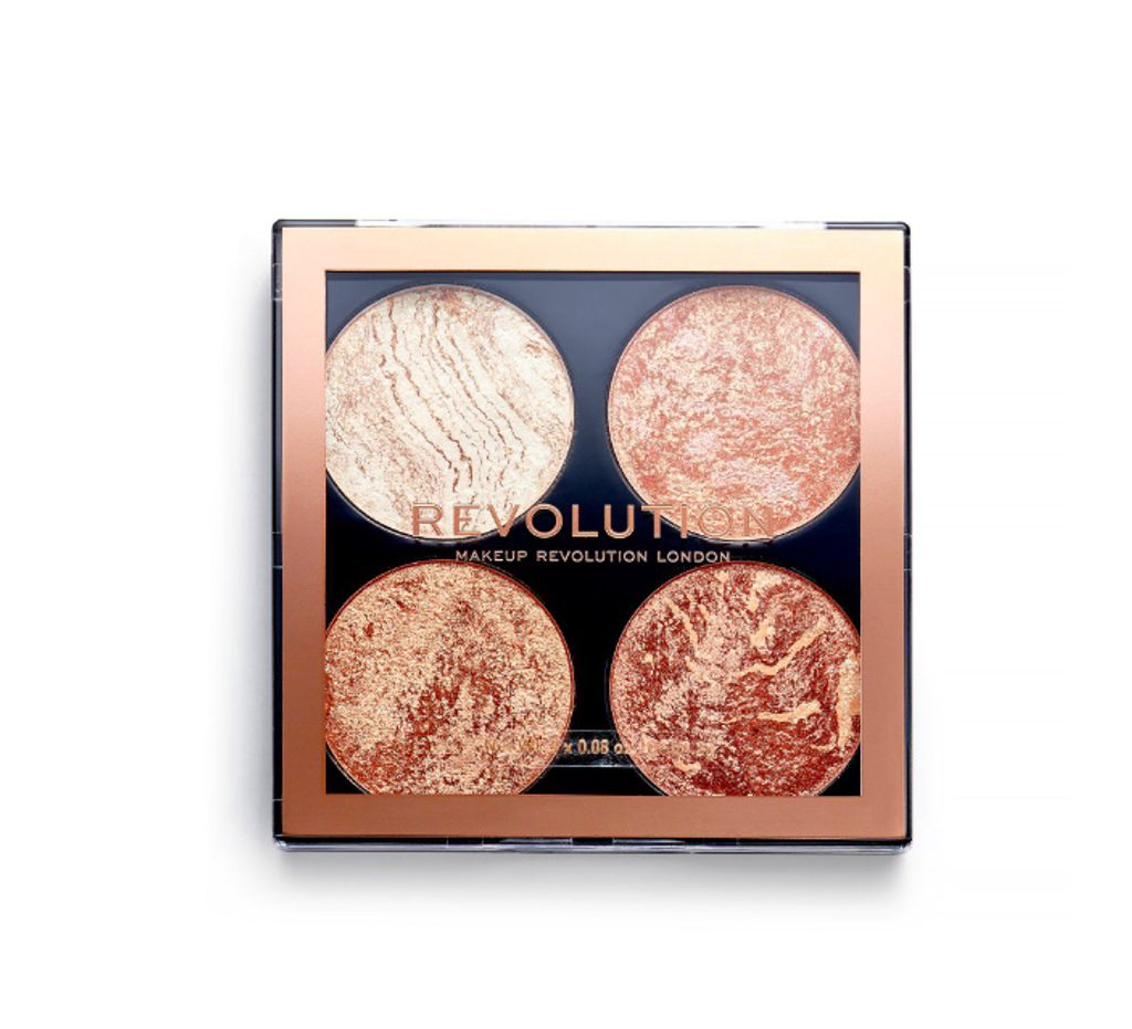 Makeup Revolution Cheek Kit Don't Hold Back Face Bronzing Highlighter Palette 4 Shades 8.8g