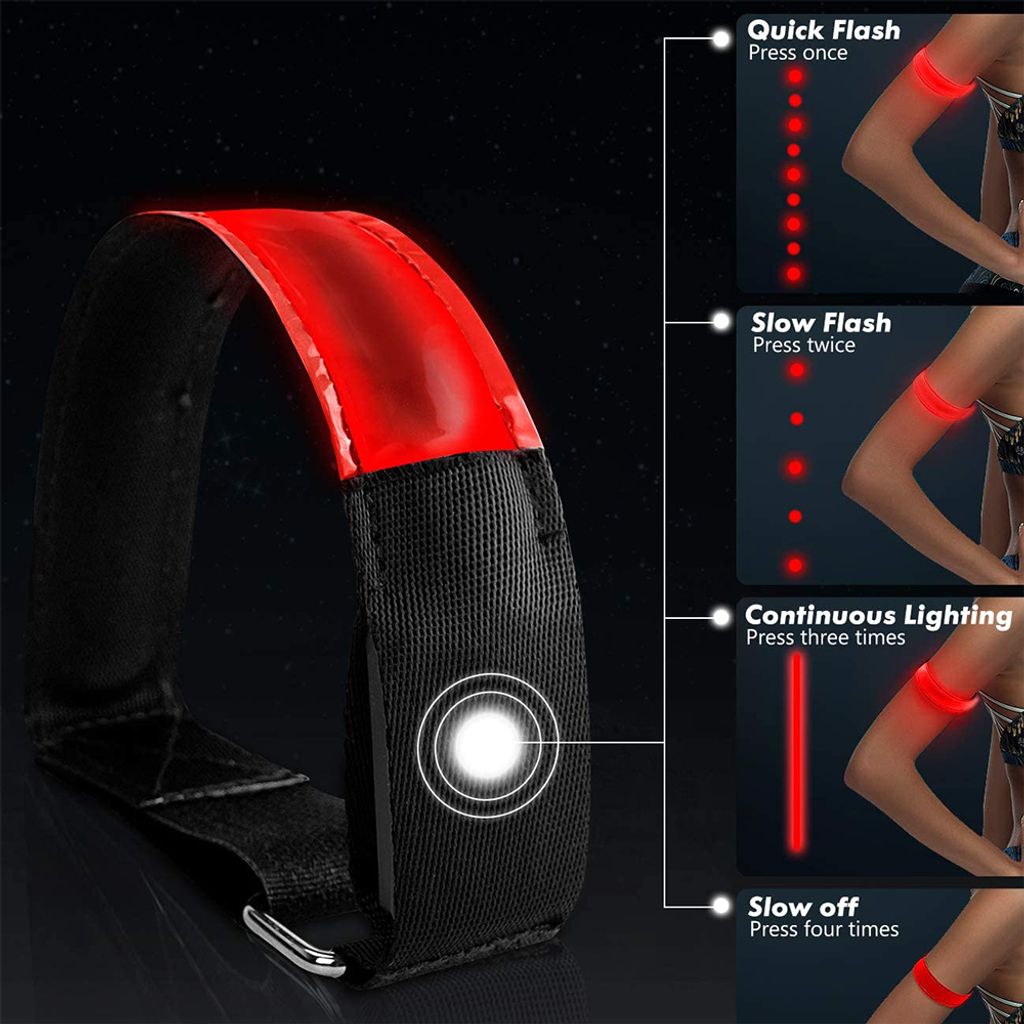 Led Armband Aufladbar, 2 STK Leuchtarmband USB Produktbild 7