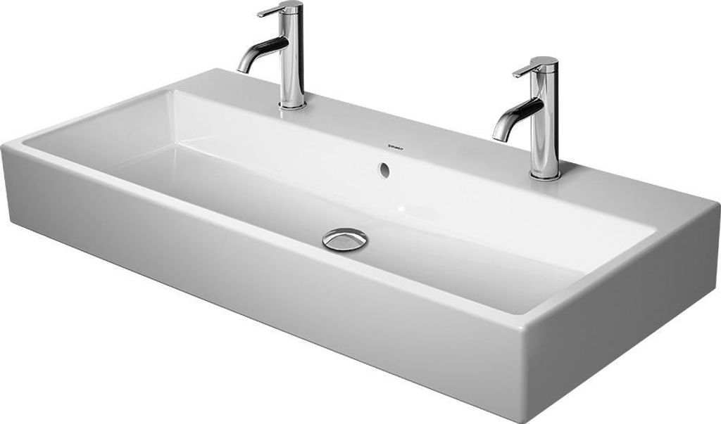 Duravit Waschtisch VERO AIR ohne Überlauf, mit Hahnlochbank, 1000 x 470 mm ohne Hahnloch weiß