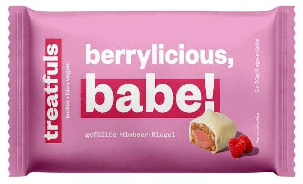 treatfuls berrylicious, babe! Riegel mit Himbeer-Füllung  Produktbild 