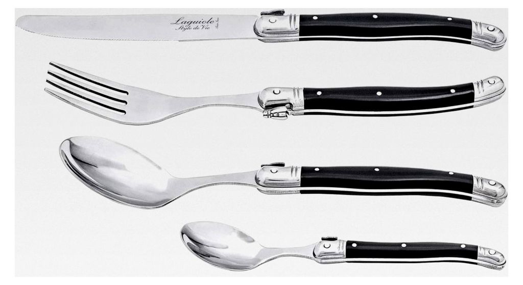 Besteckset Premium Line, 24-teilig, Schwarz