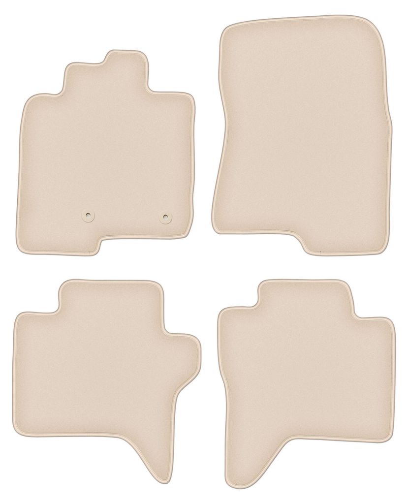 DURBAN Beige Velours-Fußmatten-Set für Mitsubishi Pajero IV lang (2006-2018)