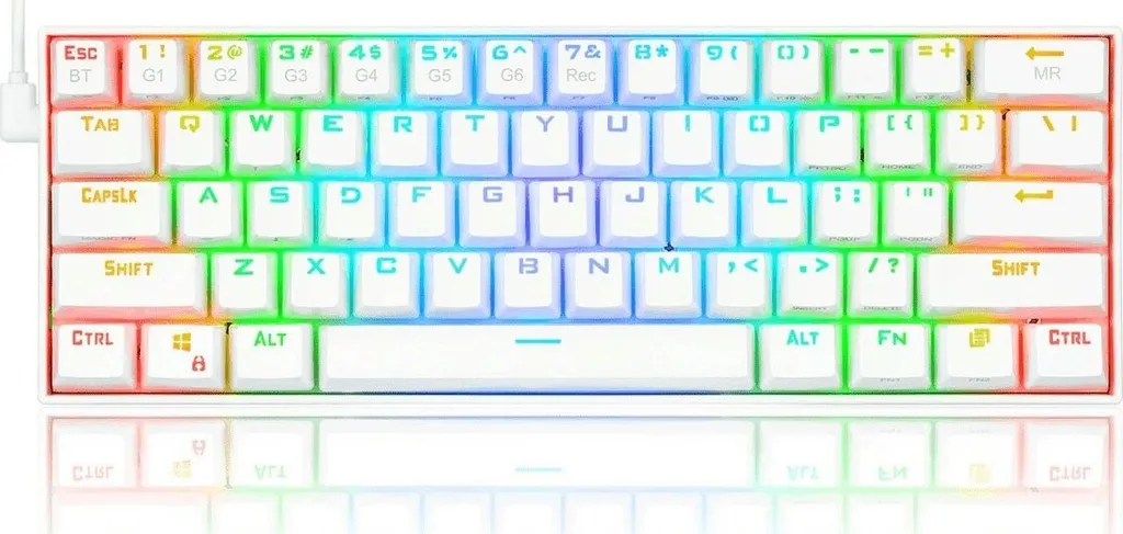 Clavier Mécanique Gamer 60% Redragon K530 RGB Bluetooth - K530W-RGB