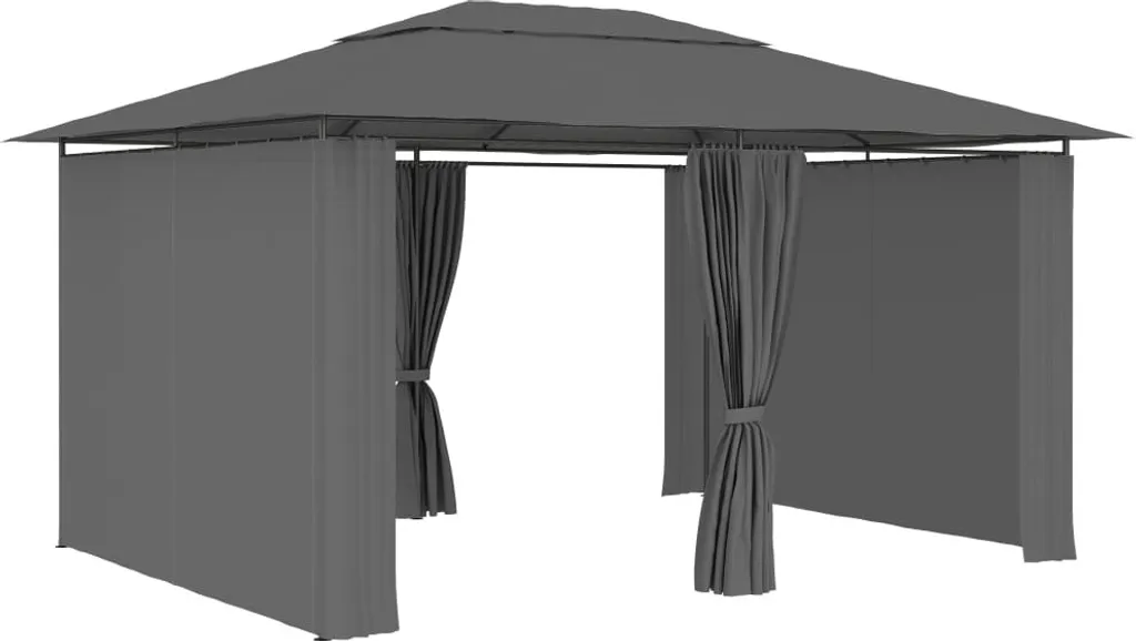 Grand Barnum de Jardin 4x3 m Anthracite pour Repas et Fêtes en Extérieur