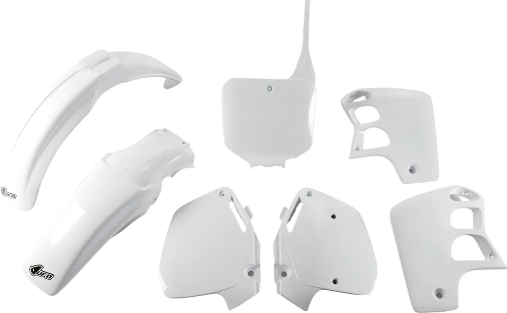 Plastiques motocross UFO pour Honda blanc kit carrosserie complet MX