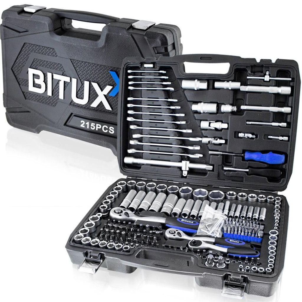 Bituxx Steckschlüssel- und Bitsatz mit Ratschen und Produktbild 