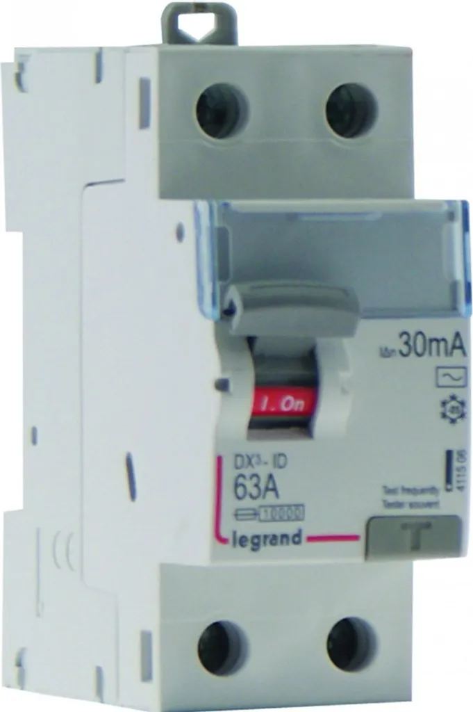 Sécurisez votre maison avec l'interrupteur différentiel Legrand 63A AC