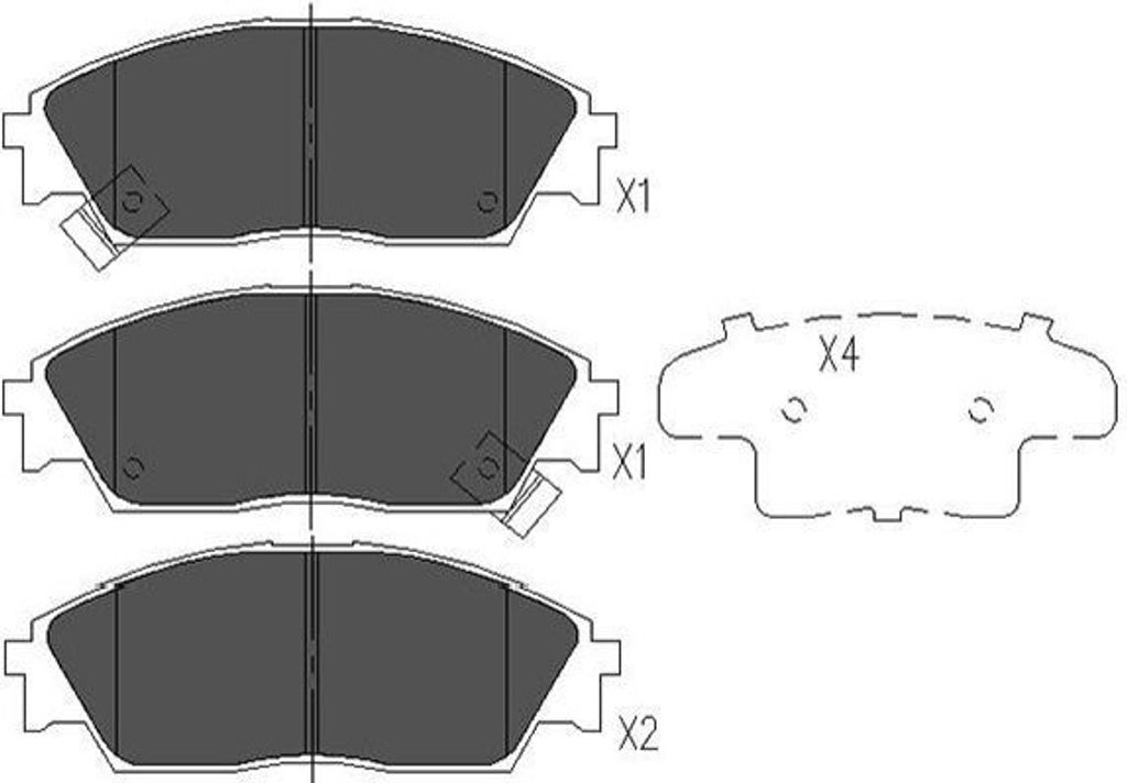 KAVO PARTS Bremsbeläge Satz Vorne Bremsklötze für HONDA CRX II (ED, EE) KBP-2022