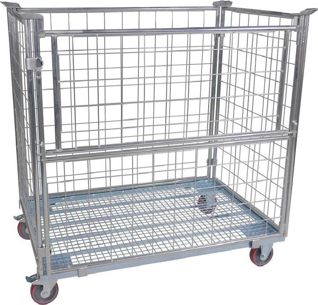 Gitteraufsatzrahmen verzinkt auf Stahlrollplatte, Nutzhöhe 1.200 mm, 100 x 100 Drahtmaschung, 800 x 1.200 x 1.385 mm, 500 kg