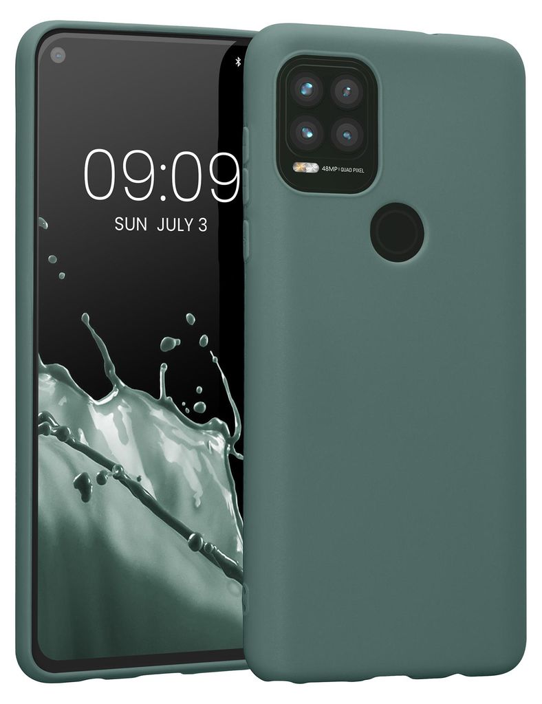 kwmobile Handyhülle für Motorola Moto G Stylus 5G Hülle - TPU Case - Kabelloses Laden - Schutzhülle Cover in Tannengrün