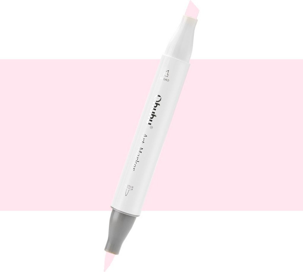 Lihová fixa OHUHU oboustranná Brush & Chisel, RV260 Pink Obrázek produktu 