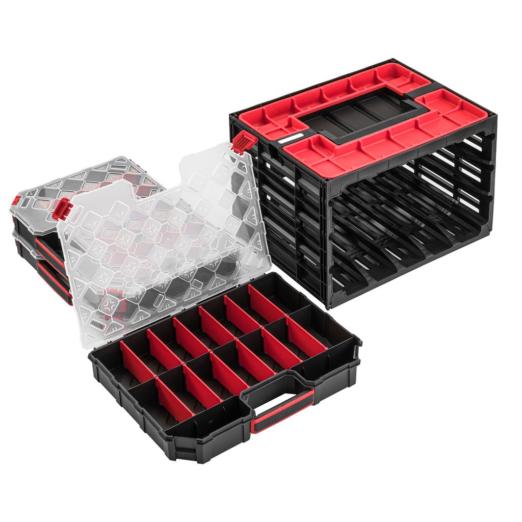 Organizer für Schrauben, Werkstatt container 29 x 41,5 x 29,5 cm Universal Koffer Werkzeugschrank Sortimentskasten Sortierkasten Sortierboxen Garage
