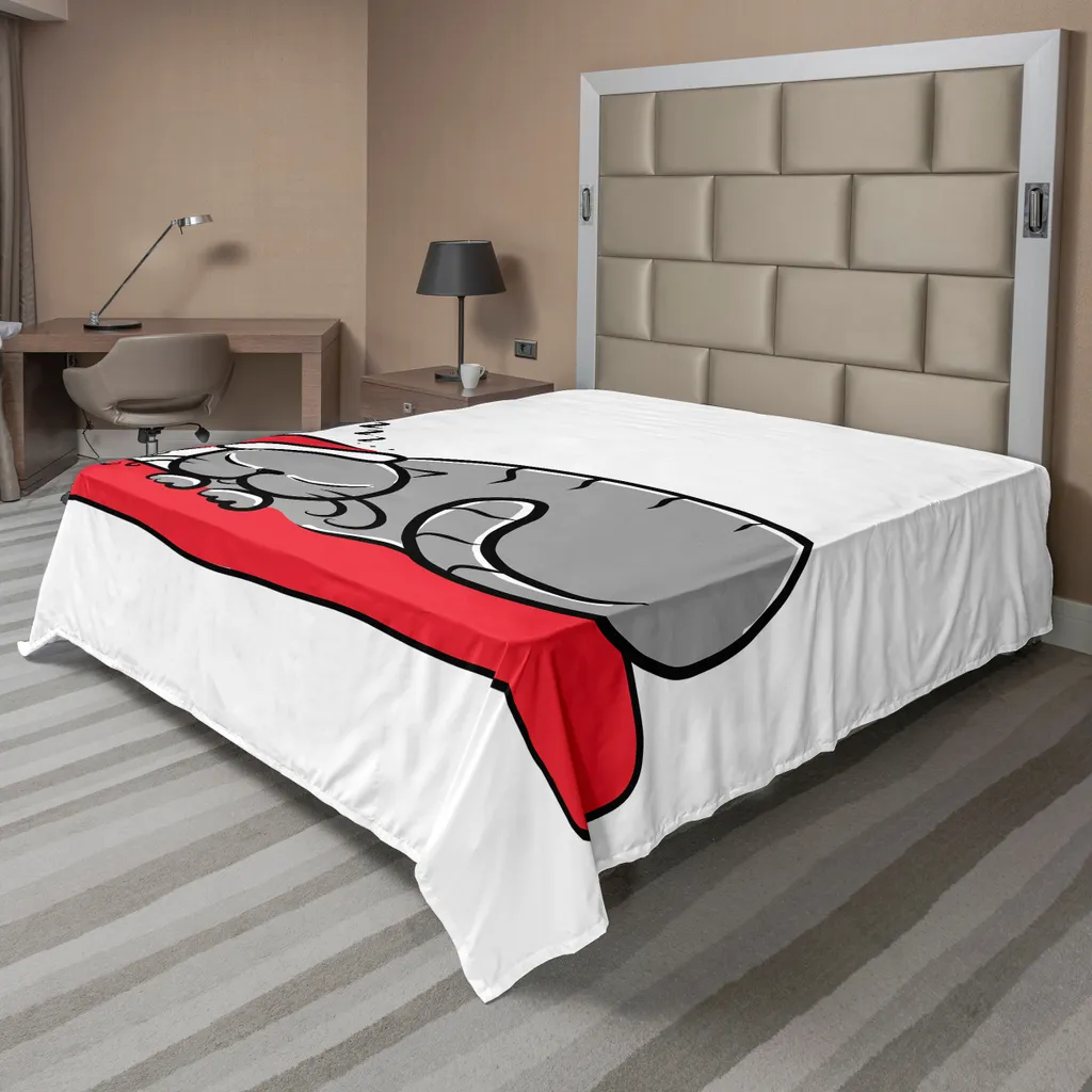 Drap doux de Noël motif chat cartoon hivernal 244 x 205 cm Confort