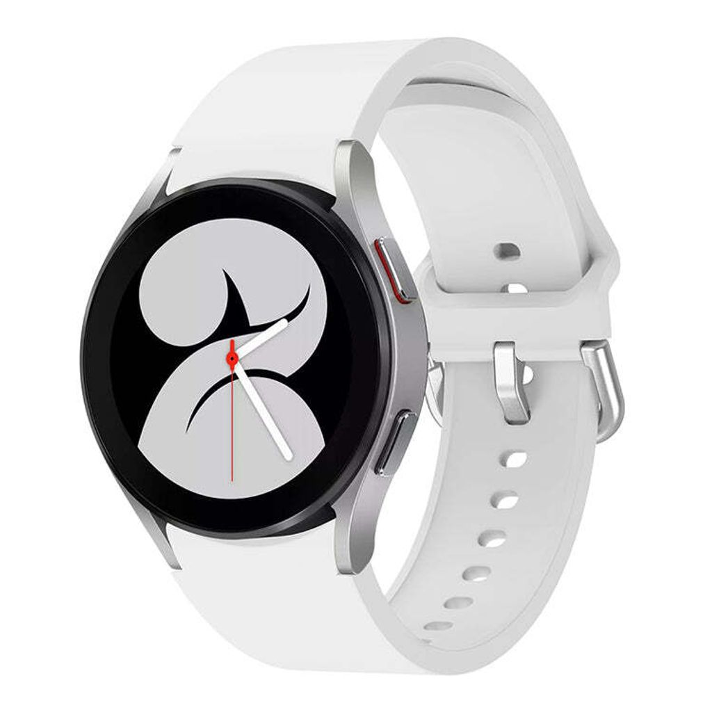 Bizon Uhrenarmband aus Silikon für Galaxy Watch 20 mm, Weiß Produktbild 