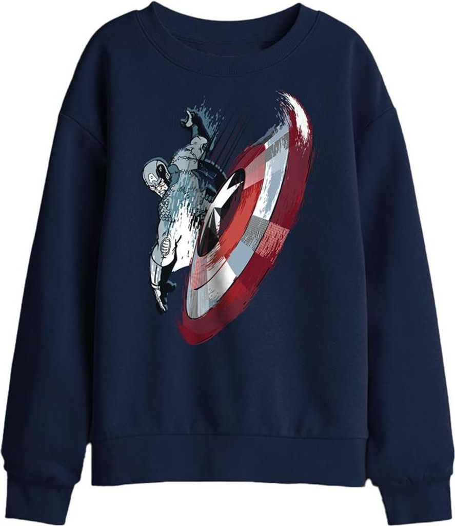 Captain America - Sweatshirt für Kinder TV29840 (116) (Marine)