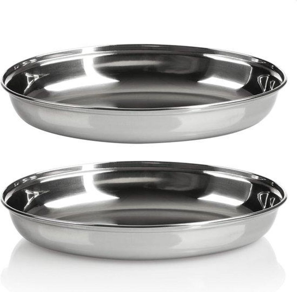 2 x ovale metalen schalen, 26 cm, für Mezze oder Antipasti, als Servierplatte, glänzende Deko-Schalen für Obst und Snacks