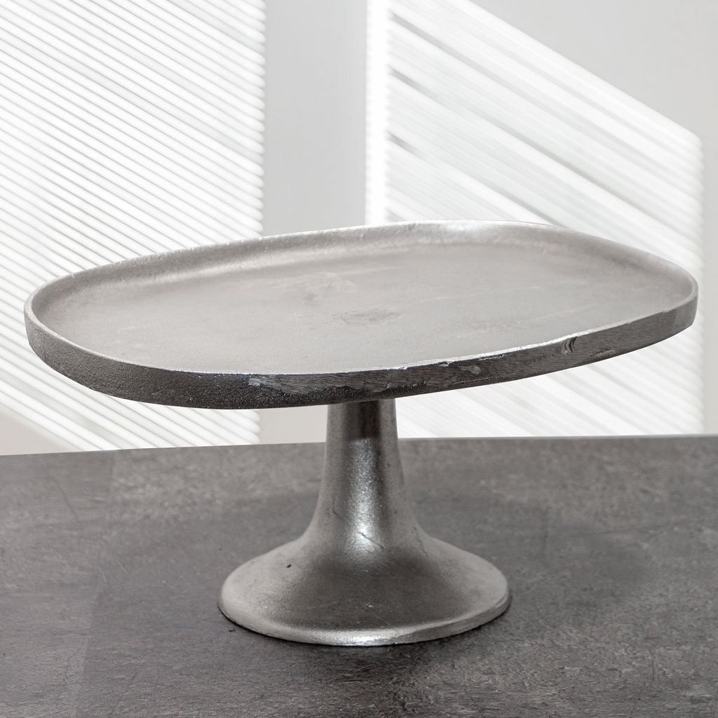 Etagere, 1 Etage, Oval, Aluminium, Tablett, Destroyed