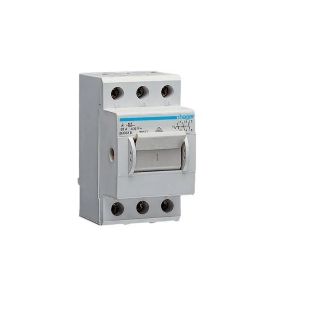 Interrupteur Hager 63A pour Tableau Triphasé SH363N Sectionneur 3 Pôles