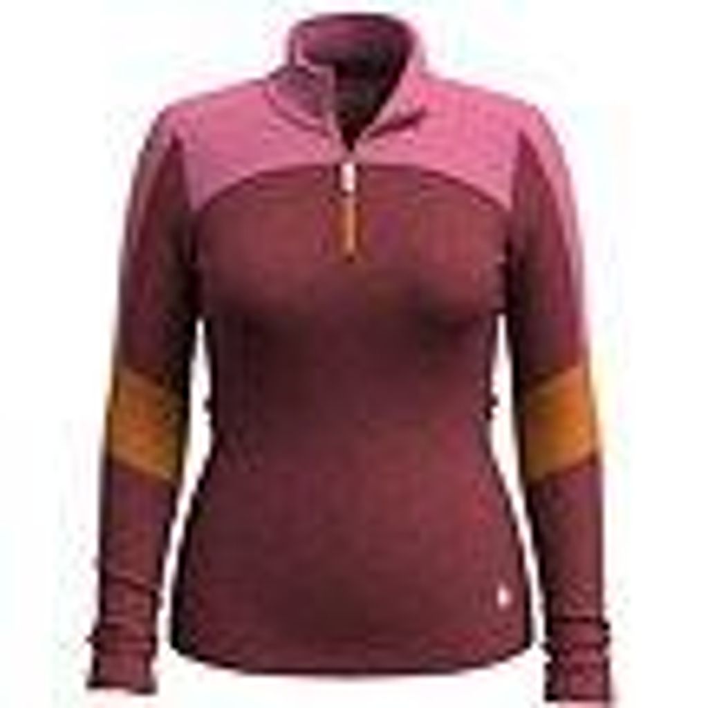 Smartwool T-Shirt W CLSSC THERMAL MRN BL CLRBLCK 1/4 ZIP B Lady