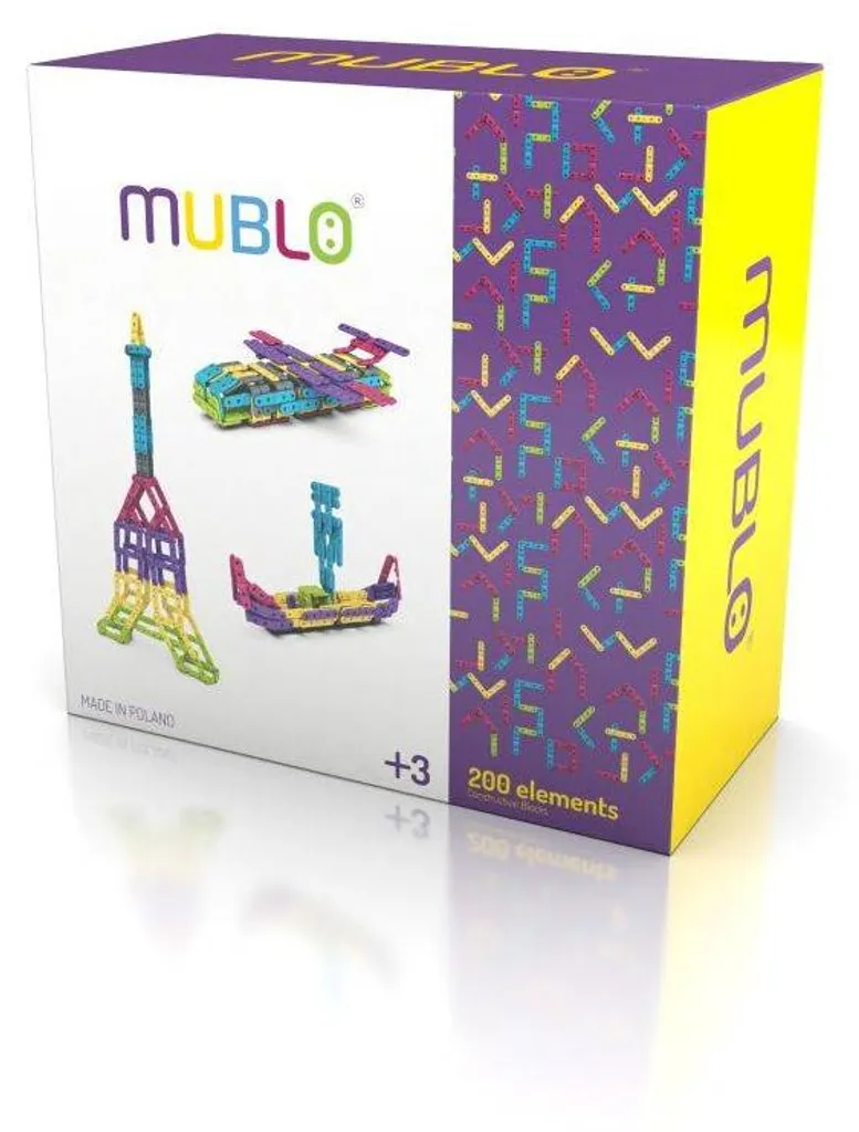 Jeu créatif enfant Mublo avec 200 briques souples d'apprentissage