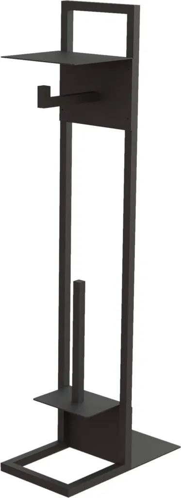 Mokko Black ADM_N242 Porte-papier hygiénique design noir avec tablette