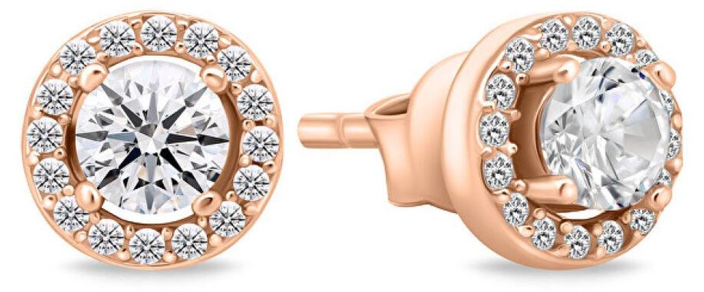 Beautiful bronze earrings with zircons EA604R