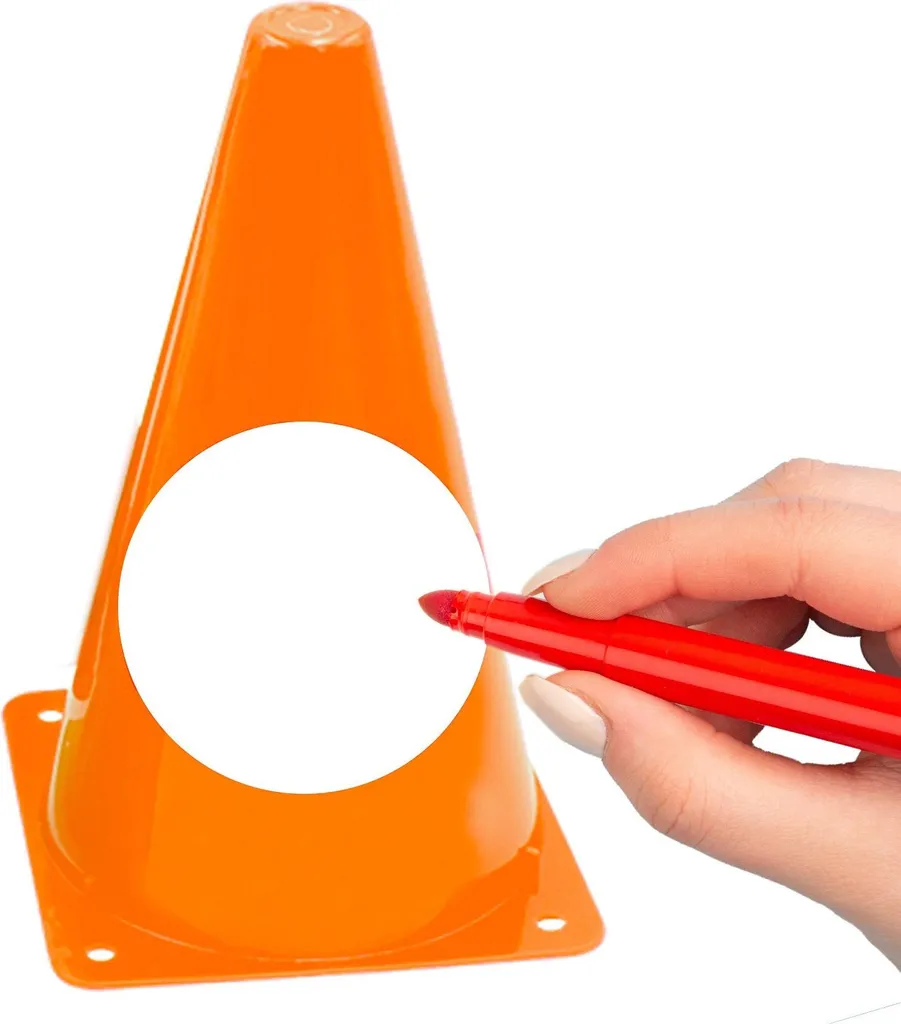 Cône Plat de Délimitation Orange Fluor pour Parcours de Motricité Pro