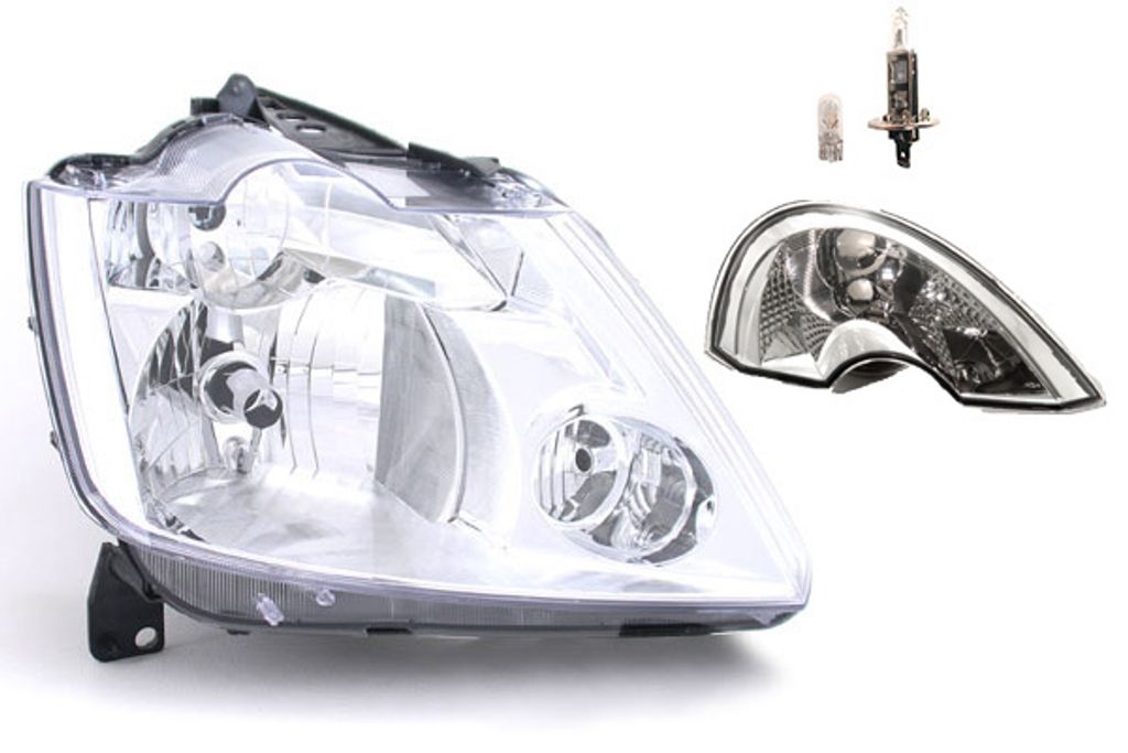 Scheinwerfer passend für Renault Modus FP JP 04-07 Rechts + Leuchtmittel Blinker 7701058175 7701065737 Johns