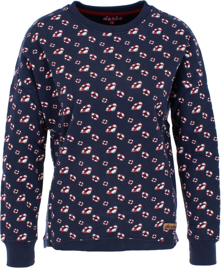 Derbe Hamburg CLAIRE Damen Sweatshirt 100% Baumwolle All-Over-Print