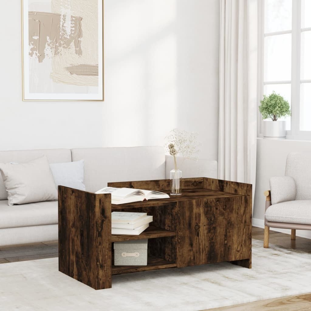Maison Exclusive - Couchtisch Räuchereiche 100x50x50 cm Holzwerkstoff