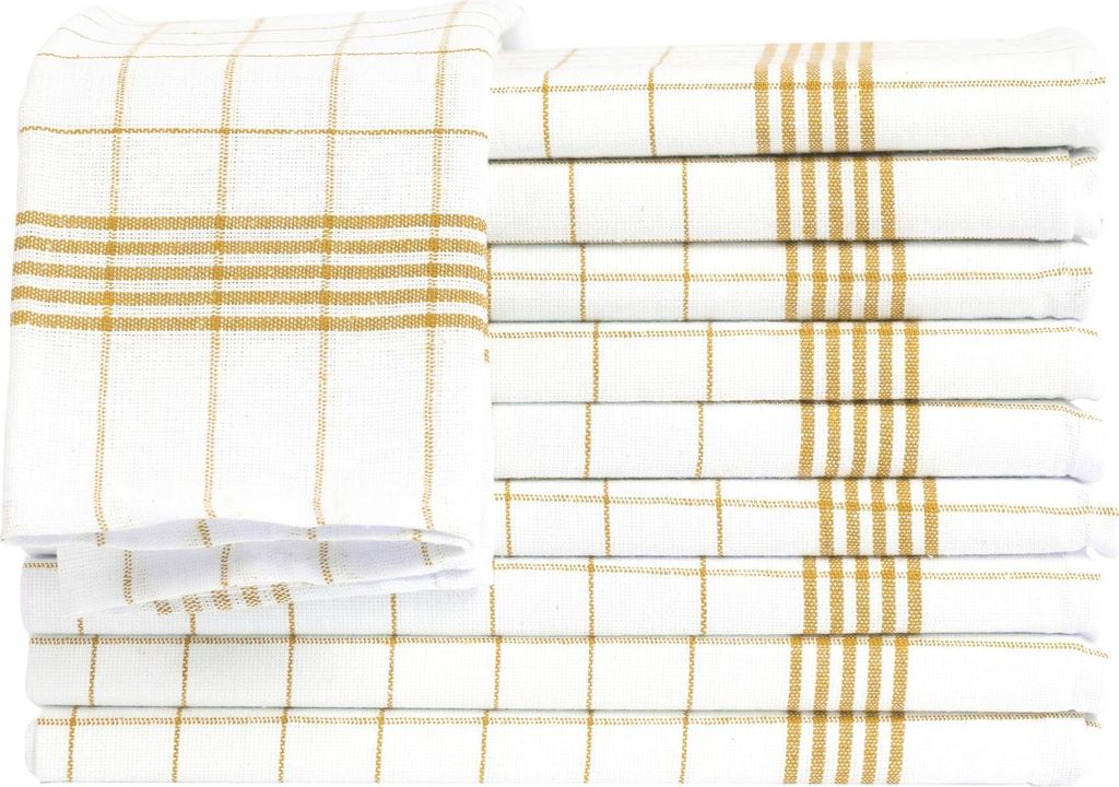 Geschirrtücher 50x70 cm im 20er Set aus 100% Baumwolle, Küchentücher Gold