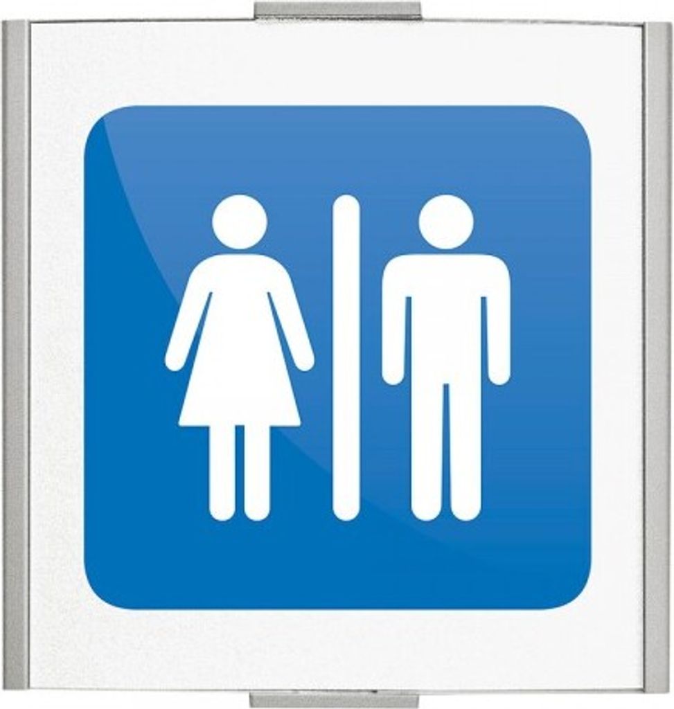 FRANKFURT Türschild 120x120mm mit Piktogramm WC allgemein