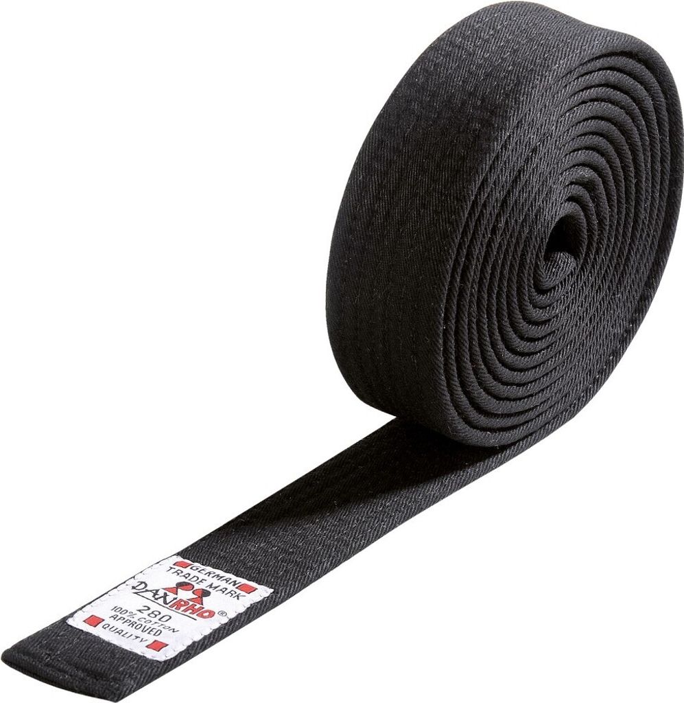 DANRHO Budo-Gürtel 5cm schwarz Baumwolle 350