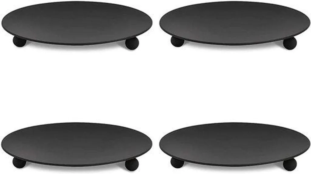 Bougies en fer noir 10 cm : fini les décorations fragiles, lot de 4