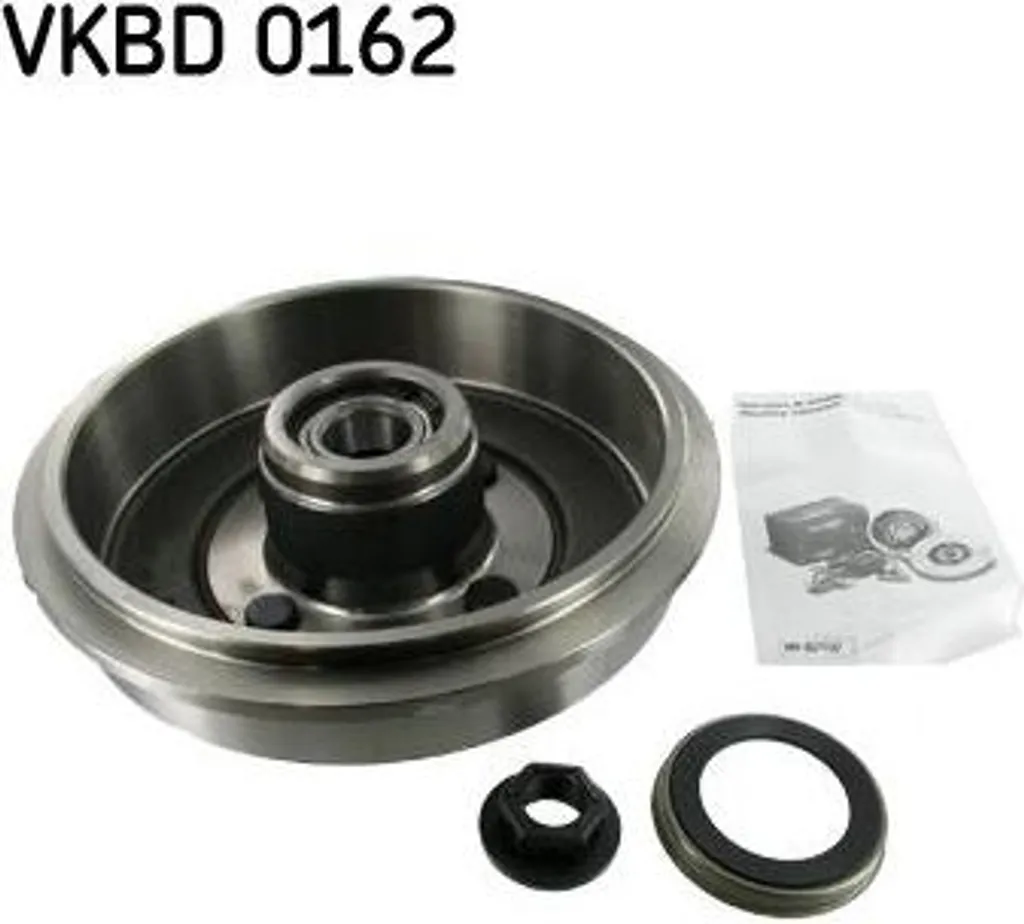 Tambour de frein SKF VKBD 0162 pour Ford Focus avec roulement intégré