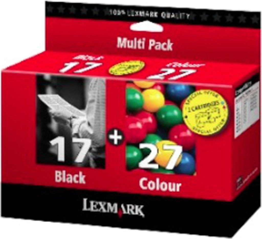 Lexmark Combo-Pack No.17/27 Black/Color Moderate Use Print Produktbild 