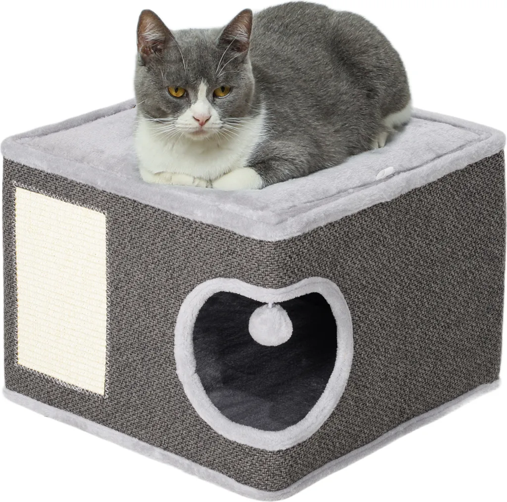 Petit arbre à chat pour appartement PawHut tour de griffage et repos