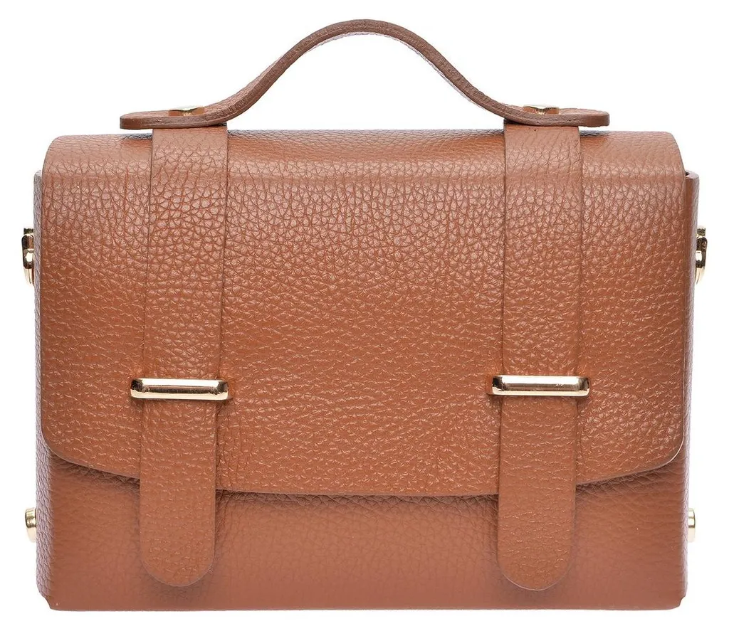 Sac à Main en Cuir Cognac Luisa Vannini LV 192 : Un Classique Féminin
