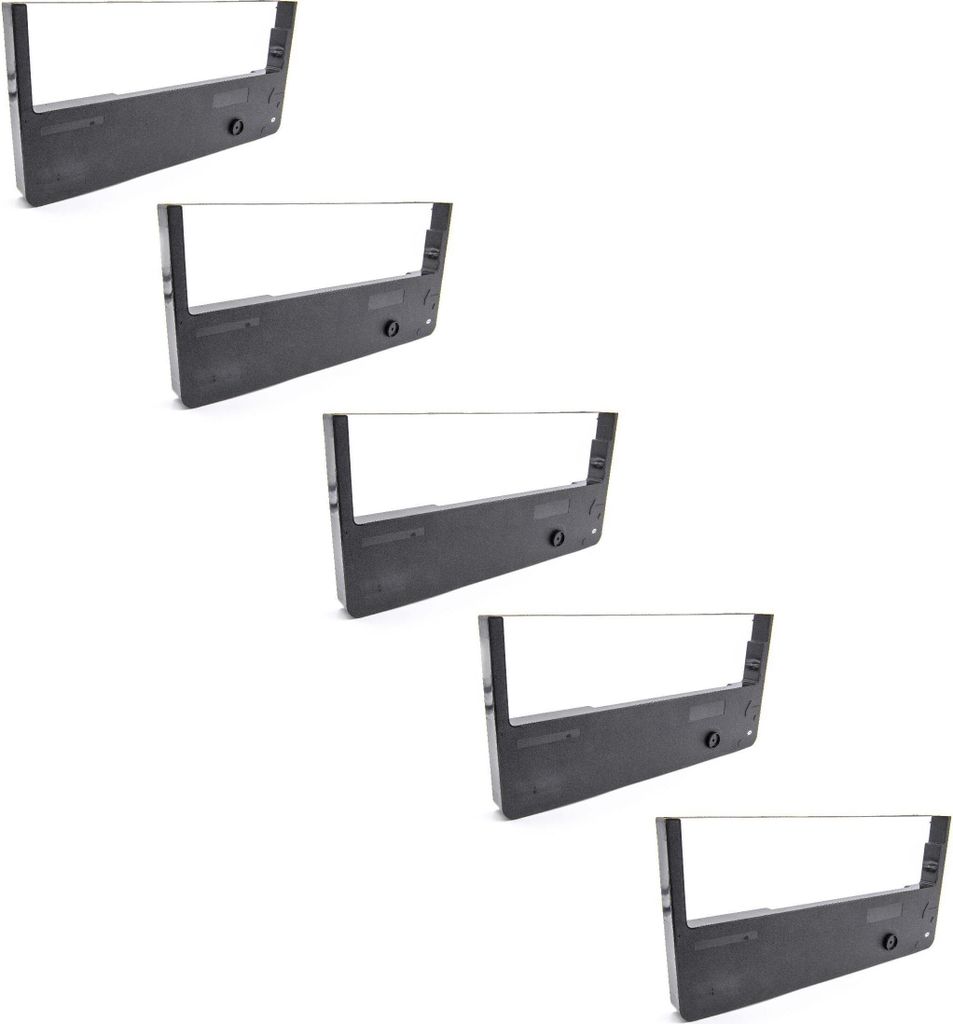 vhbw 5x Farbband Schriftband kompatibel mit Tally Genicom 6300 Nadeldrucker, Bondrucker - Schwarz