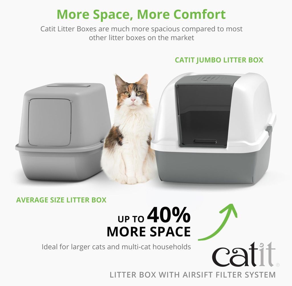 Catit 50702 Katzentoilette mit Abdeckung 46x415x545cm Produktbild 