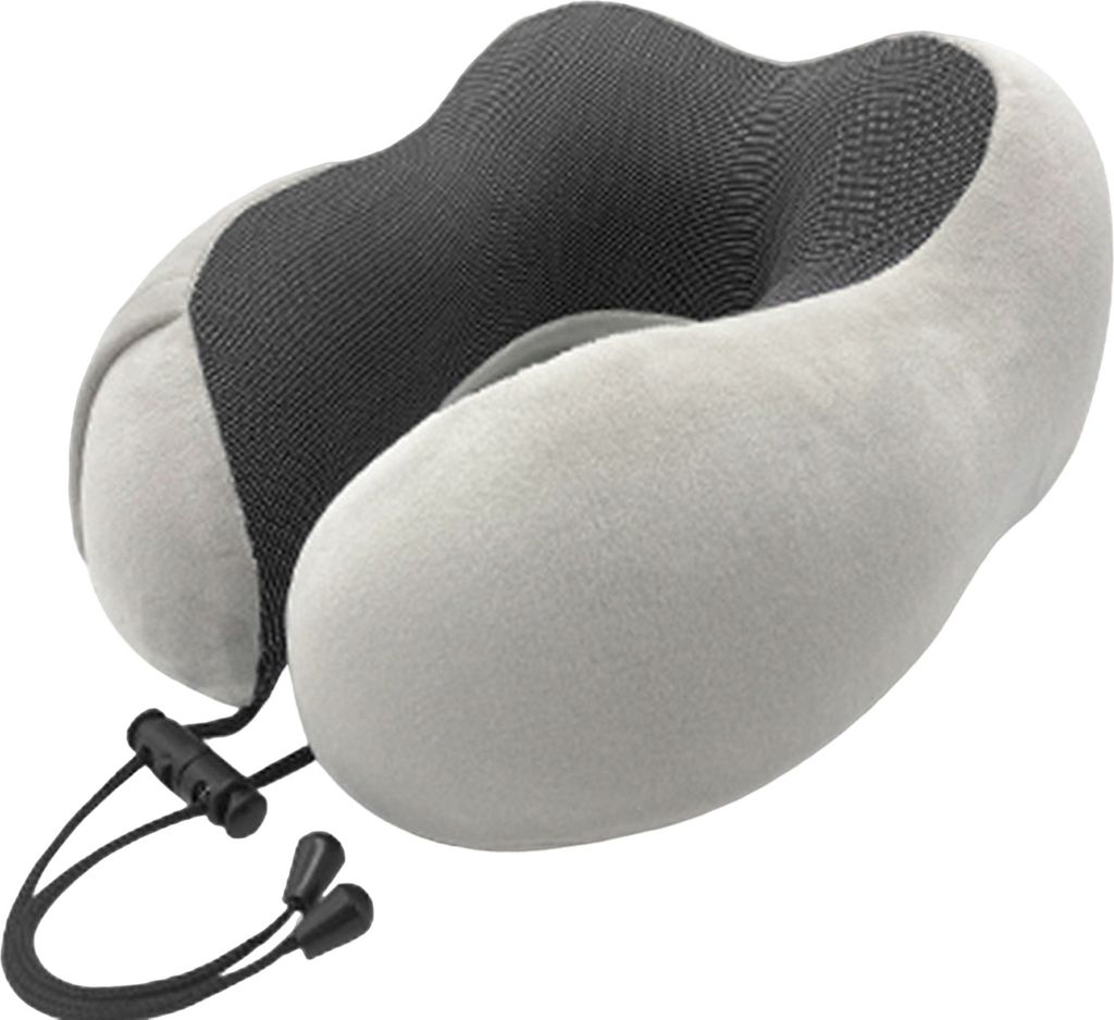Tragbares U-förmiges Nackenkissen, weich, atmungsaktiv, waschbar, lichtecht, Memory Foam, Nackenstütz-Reisekissen mit Reißverschluss