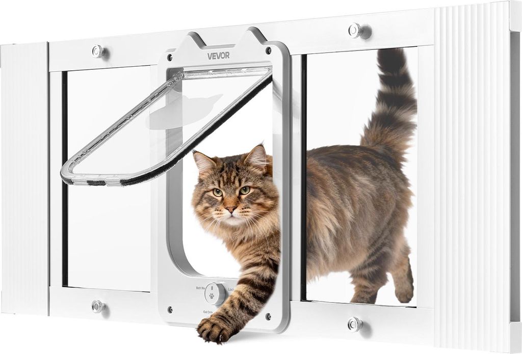VEVOR Katzenklappe Katzentür Anpassbar an Fensterbreiten Produktbild 