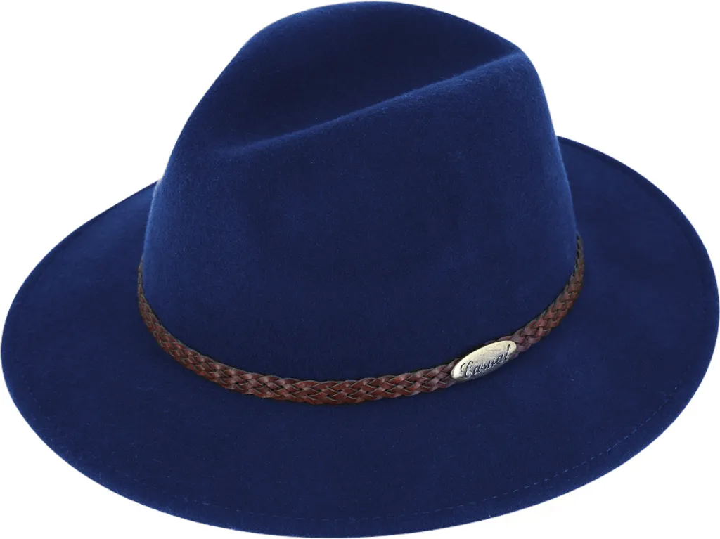 Cappello In Feltro Di Lana Fiebig Dover Traveller - Pieghevole, Impermeabile, Prodotto In Italia, Con Fascia Regolabile