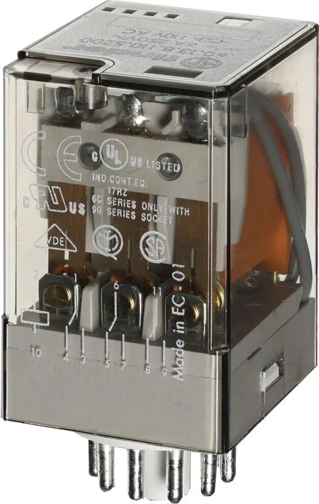 Relè Finder 60.13 12V AC 10A 3 Scambi - 60.13.8.012.0040 Originale