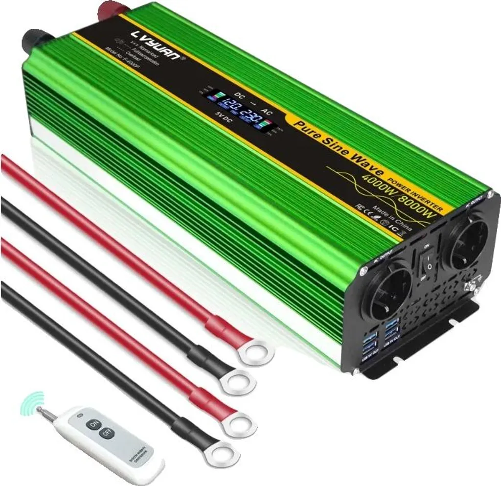 Onduleur 8000W Onde Sinusoïdale Pure - Performance Stable 12V vers 220V