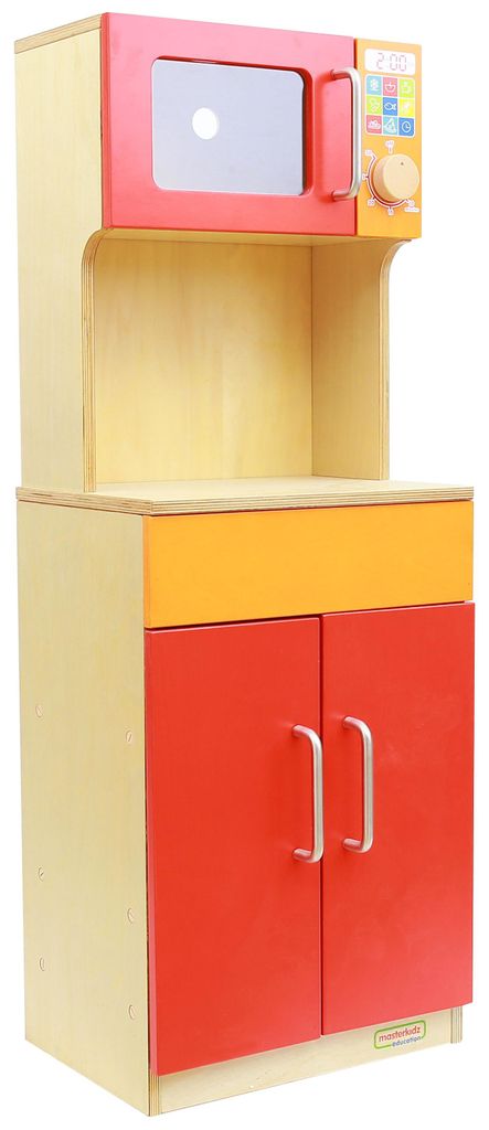 Masterkidz Küchenregal aus Holz, Küchenschrank + Mikrowelle