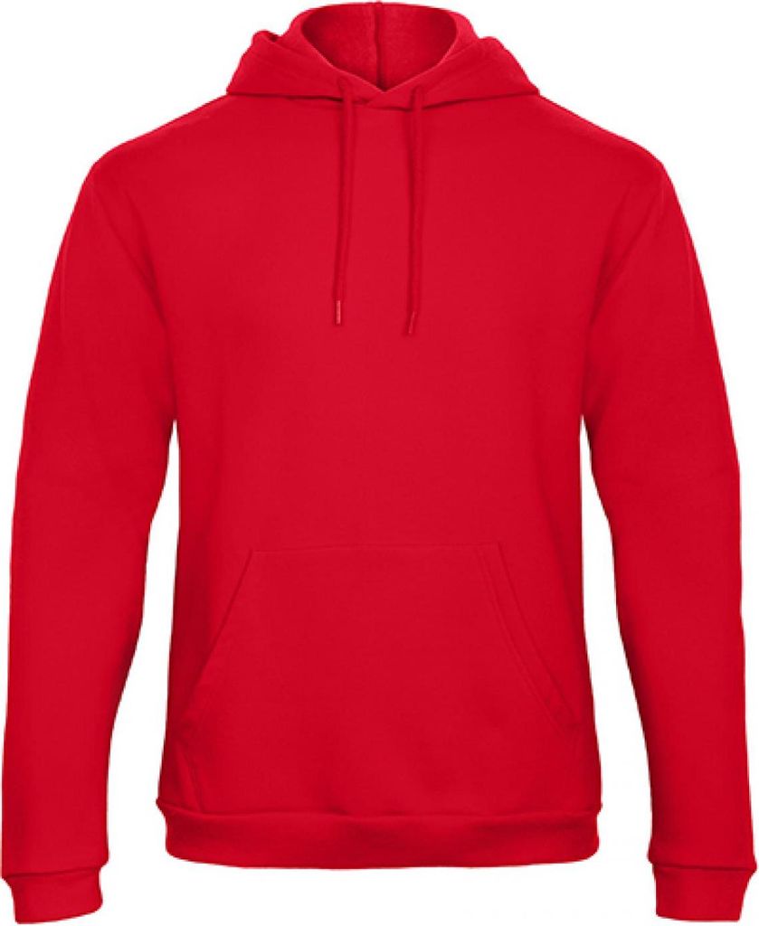 B&C WUI24 | Herren Hooded Sweatshirt / Kängurutasche - Farbe: Red - Größe: M